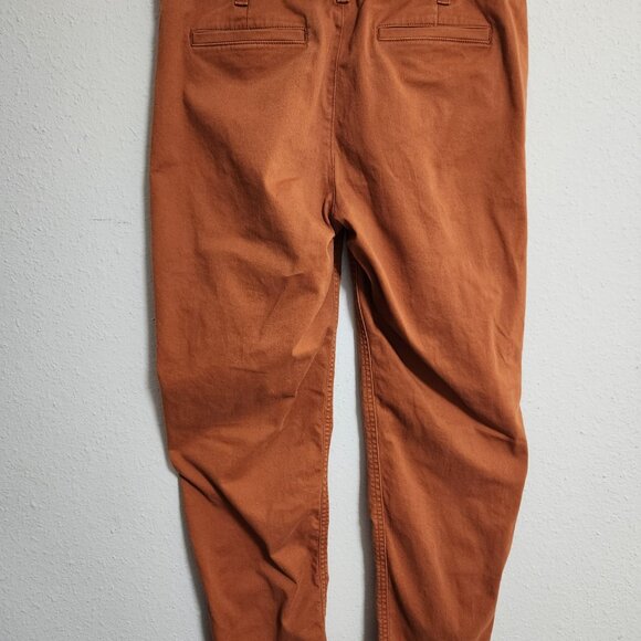 J Crew High Rise Girlfriend Chino Relaxed Burnt Orange Size 6 - Picture 4 of 6